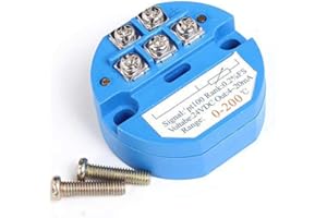 AILOVA Sensor aislado, 4-20 MA RTD PT100 SBW módulo transmisor medidor de temperatura 0 ~ 100 ℃/-50 ~ 50 ℃/0 ~ 200 ℃/-50 ~ 100 ℃/0 ~ 500 ℃/0 ~ 250 ℃/0 ~ 300 ℃/ -200~ 200 ℃ (0 ~ 300 ℃).