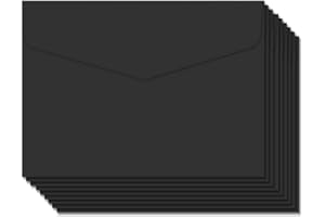 BLUGUL 50 Pièce Petite Enveloppe, Mini enveloppes, 115x82mm, pour Fournitures de Fête d'Anniversaire, Cartes d'invitation, Noir