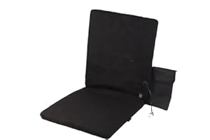 Jeanoko Chaise de Camping Chauffante avec Support Dorsal, Coussin de Siège Chauffant électrique, Sièges de Stade Pliables, Coussinets Chauffants avec Dossier pour le Camping, la Pêche, la Chasse(Le no