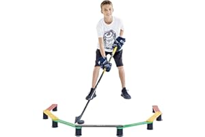 Hockey Revolution Strumento per la manipolazione del Bastone, Controllo del Disco, Tempo di Reazione e coordinamento – Durevole, Leggero, Portatile e Regolabile, con Molte Combinazioni, può Essere