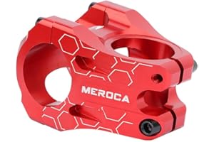 FACULX Attacco manubrio corto per mountain bike, per la maggior parte delle biciclette, , , bici da strada, rosso