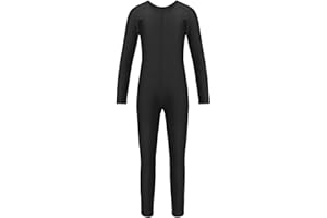 iiniim Maillot Manga Larga Niña Bodies Jumpsuit Deportivo Mono Leotardo Gimnasia Body Elástico Ropa de Deporte Invierno para Niños Niñas Unitard Dancewear