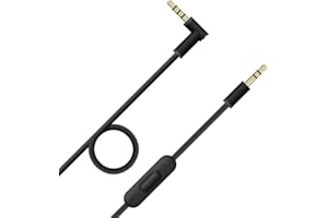 KAPON Beats Replacement Audio Cable Cord Wire with in-line Microphone and Control for Beats by Dr Dre Headphones Solo Studio Pro Detox Wireless Mixr Executive Pill (Black)