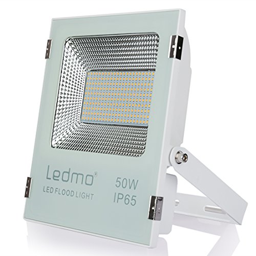 LEDMO® Warmweiß 50W Led Fluter, 2017 Neu Stil Außenstrahler, CRI>80 IP65 LED Flood light Lampen Spotlicht Leuchtmittel Flutlicht