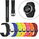 Altsommer Multi Farben Uhrenarmband für Garmin Forerunner 645 S,Silikon Armband mit Schwarze Stahlschnalle Sportarmband, Ersatz Armbanduhr Ersatzarmband für Damen Herren (Mint Grün)