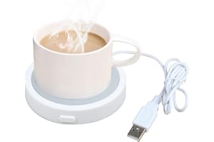 GZWY Chauffe-Tasse Électrique USB Réchauffeurs de Tasse de Thé à Café avec Arrét Automatique Chauffe-café Intelligents Chauffe-Boissons pour Bar Bureau Maison Économie D'énergie (Pas de Tasse - Blanche)
