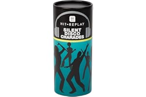 Talking Tables Silent Disco Music Game | Dipsticks Charades Games for Kids and Adults | Dancing, Singing, Acting Ideas Whole Family, Stocking Filler, House Party, 13+, REPLAY-SILENTCHAR