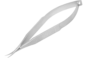 LONGRAY Cuticle Scissors Professional - Curved Extra Fine With Precise Pointed Tip for Nail, Eyebrow, Eyelash Trimming and Dry Skin Removal - Grooming Kit