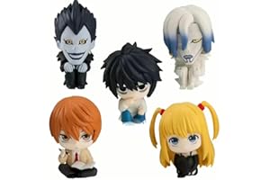 Skynomad Anime 5pcs Set of Death Note Figurines - 5cm Anime Collectibles for Desktop Car Decorations Gifts for Death Note Fans (5pc Set)
