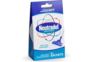 CONCEPT4U Neutradol Original Vac Sacs Vacuum Deodorizer Sachets Vacuum Hoover Air Freshener Eliminates Odours for Pets, Cooking, Smoking & Waste (3 Sachets)