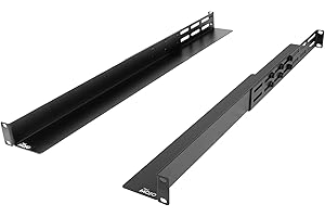 Tecmojo 1U Rack Mount Rail,4-Post Fully Server Rack Shelf Rail with 20.9"-32" Adjustable Depth, Fit for Non-Rack Mountable Server/Networking/AV/IT Equipment