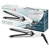 Schwarze Titanium-Keramikbeschichtung mit 10 x mehr Keramik und einer 2 x glatteren Oberfläche für ein superschnelles Gleiten (im Vergleich zu Remington Haarglättern mit Standard-Keramikbeschichtung)