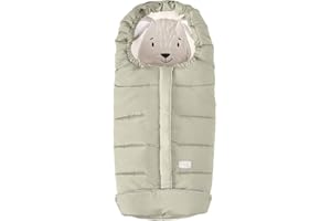 Nuvita Moovo by 9605 Junior Cuccioli | Sacco Universale per Passeggino con Animaletti | Perfetto per Bambini da 6 a 36 Mesi (100 cm) | Resistente al Freddo fino a -13°C | Pistacchio