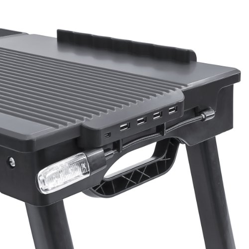 Relaxdays 10017196 Laptoptisch mit Licht und USB-Anschlüssen – höhenverstellbares Laptoptablett - 7