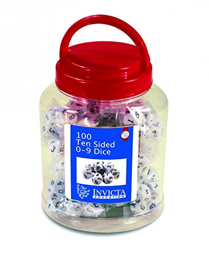 Price comparison product image Invicta Ten Sided Number Dice 0-9 (Pk100)