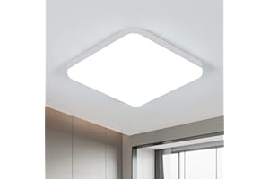 Seamoon Lámpara de Techo LED 32W Luz de Techo Delgada Cuadrada Blanca 220V Luz Blanca 6500K Protección Ocular 30000 Horas de Vida Útil Adecuado para Hogar, Comercio y Oficina