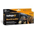 Acrylicos Vallejo VJ70182 "Wood and Leather" Model Color Set, red, 17 ml (Pack of 8)