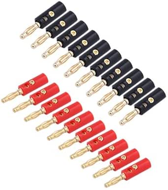 10 Connettori A Banana Impilabili 4mm - Rosso E Nero, Isolati, Per Audio Ed Elettronica - Foto 5