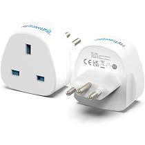 Strhowill (2-Pack) Switzerland Travel Plug Adapter – Converts To US/EU/UK/AU Plugs, White