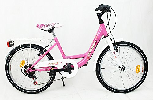20 Zoll Kinderfahrrad Cityfahrrad Mädchenfahrrad Kinder City Fahrrad Citybike Starlet Pinkweiss - 2