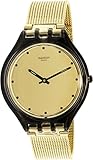 Swatch Skin skinmoka Gold Zifferblatt Edelstahl Damen-Armbanduhr svoc100 m