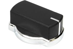 YOURSPARES Genuine Belling CH60AX 444449504 Oven Cooker Hob Control Knob Switch (Black/Chrome)