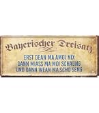 Retro Blechschild 'Griass Di Kimm Eini' – Bayerischer Spruch, 20x30 Cm, Metall, Vintage-Design