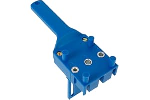 KEYOHOME Dima per fori tascabili da 6/8/10 mm, guida per la filatura del legno, per la lavorazione del legno (1 pezzo, blu)