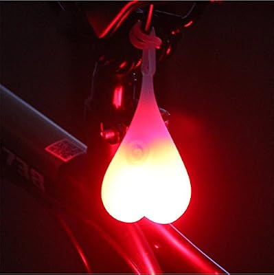 Vimmor Vélo Feu arrière, Vimmor Creative Coque en silicone LED de vélo Feu arrière Vélo pour la lumière de vélo Feux d'avertissement avec trois modes de clignotement rapide (, lent, Restez), Red