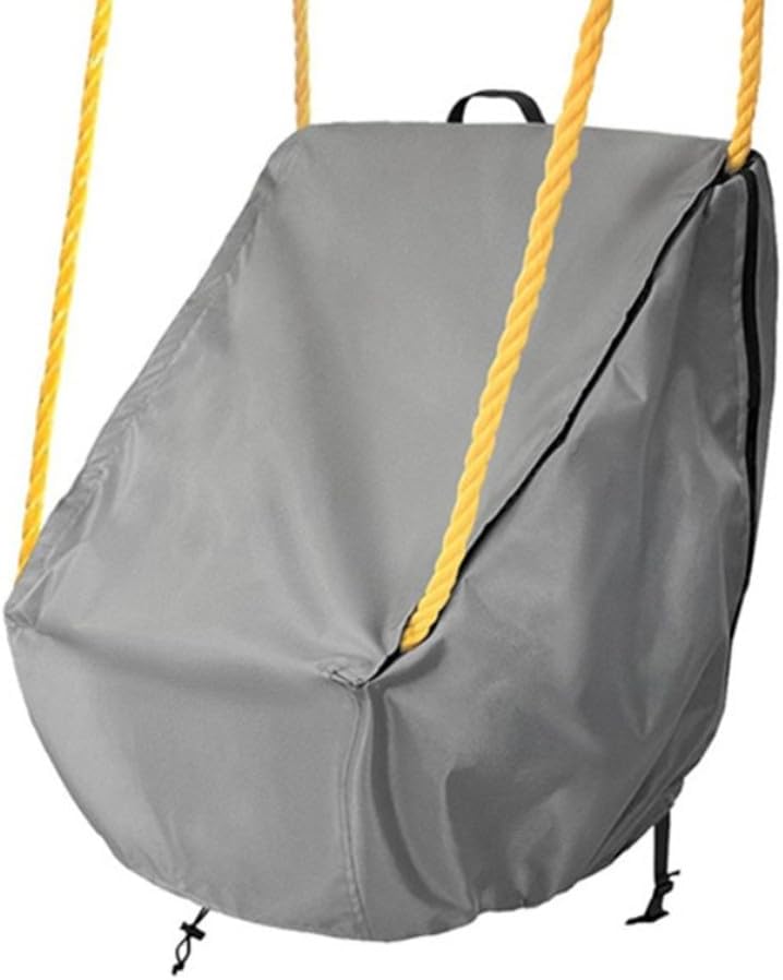 Durashmall Outdoor Toddler Swing Seat Cover 420D Oxford Waterproof UV Resistant with Zipper and Fasteners for Baby Swing Protection Black Grey 40x40x50cm(Gray)