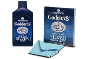 GODDARD'S Goddards Polishing Kit Long Term Silver Polish Cloth and Silver Polish Cleaner JEWELLERY