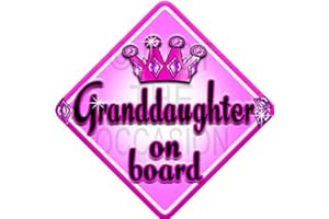 JUST THE OCCASION Original Jewel Granddaughter Baby on Board Car Window Sign