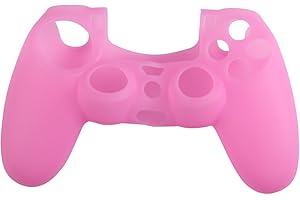 Demiawaking Silikon Gummi Weiche Hüllen Abdeckung für PS4 Controller Griff Handgriff Konsole (Pink)