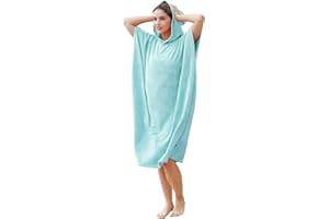 Kato Tirrinia Changing Robe With Hooded,Oversized Windproof Towel Poncho for Beach Surfing Outdoor Sports,Swimming Wetsuit Changing Bath Robe,One Size Fit Adults,Women,Men