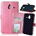 Produktbild Nancen Nokia Microsoft Lumia 640 XL (5,7 Zoll) Lederhülle Neu Style Acht Farbe Weich PU Flip Case Ledertasche / Schutz Etui, Einfach Vintage Kollektion Karten Slot Foto Wallet Hülle Handy Tasche Zubehör