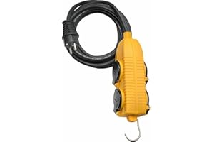Brennenstuhl 1151711 przedłużacz Powerblock + 4 gniazda wtykowe z klapką IP44 H07RN-F 3 G1,5 czarny, żółty, 1151721