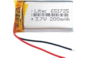 Bateria 651725 LiPo 3.7V 200mAh 0.74Wh 1S 5C Liter Energy Battery Akumulator dla Elektroniki ładowalny litowy polimerowy telefon - Nie nadaje się do sterowania radiowego 27x17x7mm (200mAh|651725)