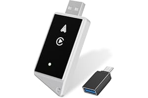 Elinsong Adaptador CarPlay Inalámbrico Mejorado 2025, Convierte CarPlay con Cable En Inalámbrico, Apto para Coches A Partir De 2017 con CarPlay, Compatible con iPhone 6+, iOS 10+, Android 11.0+
