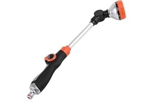 WUKESIFY Gießstab, Blumenampel Gießstab, Gartenbrause Brause Bewässerungsstab Stabbrause, 8 Sprühbilder Garten Schlauch Bewässerung Zauberstab,Mit Rutschfestem Griff Für Fenster Auto Zuhause Haustier Reinigung