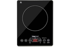 ‎CLATRONIC Clatronic® Induktionskochplatte | Kochplatte mit Sekundenschneller Erhitzung durch Induktion | Herd mit ECO-Save für 55% Zeitersparnis | Induktionskochfeld mit automatischer Topferkennung | EKI 3569