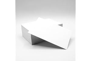 Punkcards - 100 x A7 Blank Card White 350gsm - Index Cards - Learning Flash Cards - Message or Name Card - Craft and Art - Memory Spelling Cards