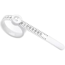 Mesureur De Bagues Avec Loupe - Outil Réglable Pour Tailles De Doigts 1-17 - Idéal Bijouterie