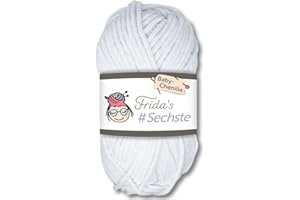 Frida's Wollhaus Frida's 741 - Ovillo de lana de chenilla para bebé (50 g, suave, aterciopelada, 30 colores, 741, color blanco)