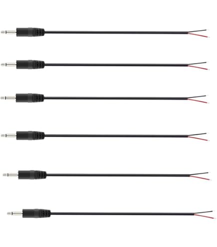 Sourcing Map - 3 Cavi Jack Femmina 3,5 Mm A Filo Nudo | TRS Stereo 2 Poli, Lunghezza 0,25 M, Per Riparazione Cuffie - 4