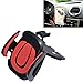 Produktbild daorier CD-Schlitz Phone Halter Universal Handy Halterung 360 ° drehbar KFZ Halterung für iPhone 7/6/6Plus/5 Samsung S7/S6/S5/S4 Motorola Blackberry LG HTC und GPS-Geräte, Schwarz rot rot 9.8 x 6.5 x 6.5cm