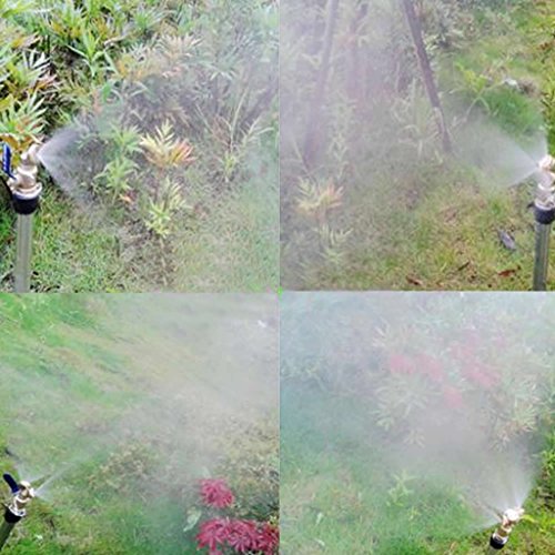 Gazechimp Messing 1/2 zoll DN15 Sprühdüse Sprinkler mit 4-Düse für Sprühkühlung Garten Rasen Autowäsche Bewässerung - 7