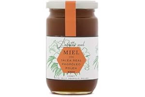 L'ABELLAMEL L'Abella Mel - Miel con Polen, Jalea Real y Propóleo Natural de Valle Jalón Costa Blanca España | Polen puro seco libre de residuos - Apiterapia- Bote de 400g