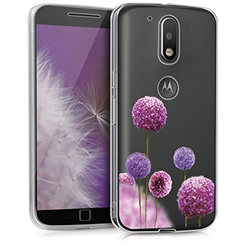 kwmobile Funda para Motorola Moto G4   Moto G4 Plus - Carcasa Protectora de  TPU  con dise  o de Flores moradas en  Rosa Fucsia Violeta Transparente  reviews kwmobile Funda para Motorola Moto G4   Moto G4 Plus - Carcasa Protectora de  TPU  con dise  o de Flores moradas en  Rosa Fucsia Violeta Transparente