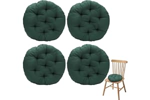 4-pack Runda Stolkuddar, 40x40x3cm Runda Sittdynor, Golvkudd Rund, Stolöverdrag för inomhus och utomhus, Perfekt för kontorsstolar, trädgårdsstolar, i matsalen, vardagsrummet och arbetsrummet