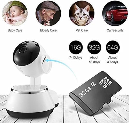 Wireless WiFi IP Camera Home Baby Security Monitor Wifi Network Connect Intelligent Surveillance Camera Radiationless with 32G TF Card